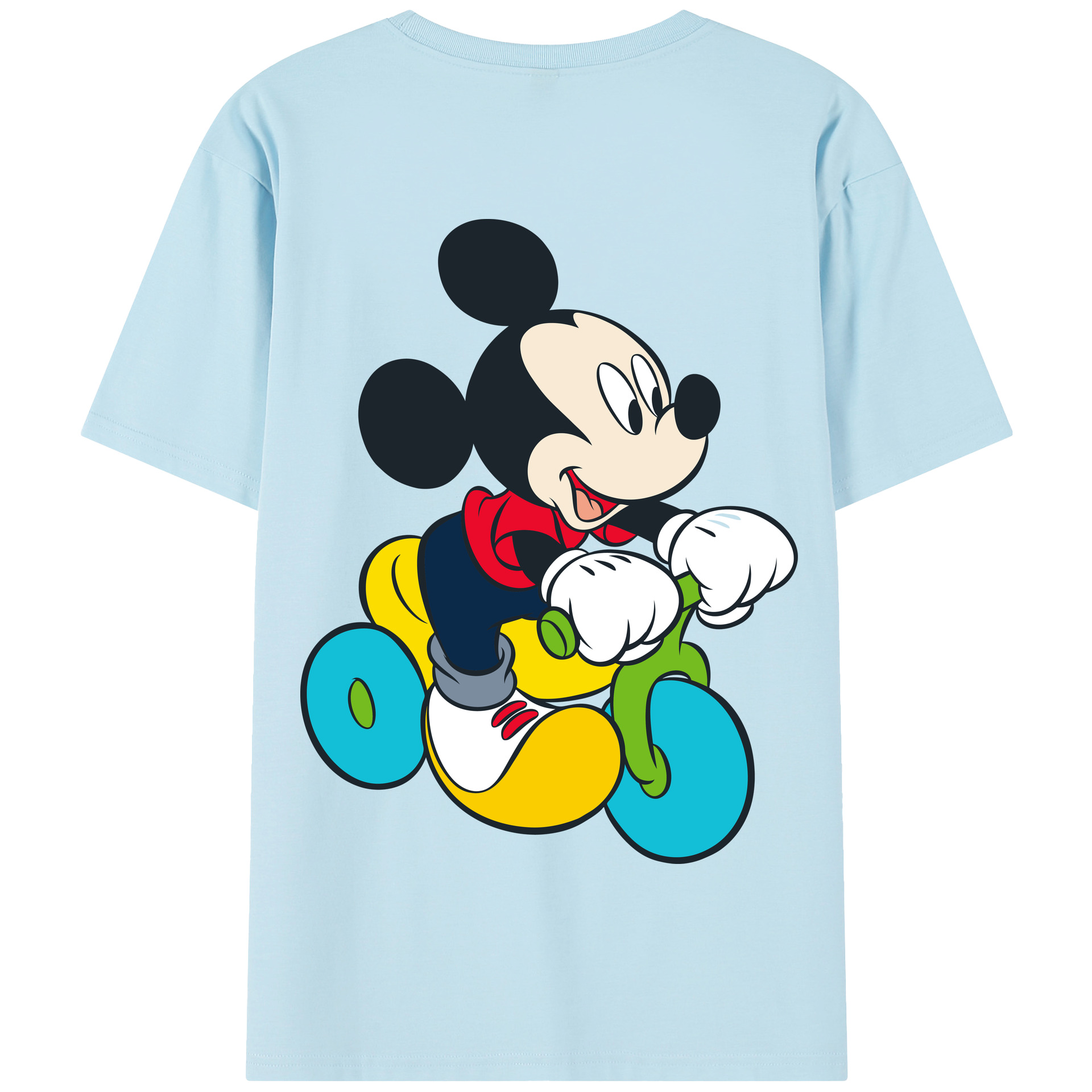 （画像用） ミッキーマウス Mickey Mouse 綿100％半袖Tシャツ（背面プリント）